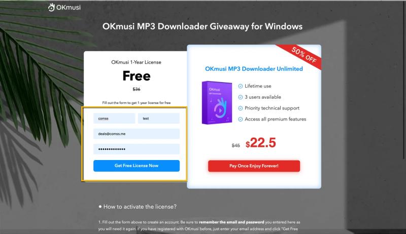 OKmusi MP3 Downloader Pro для Windows – бесплатная лицензия на 1 год