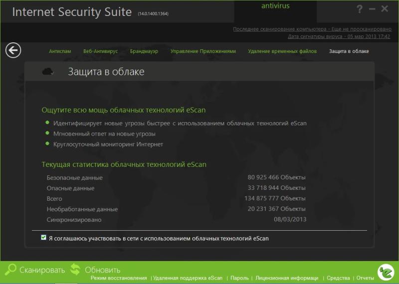 Обзор: eScan Internet Security Suite с облачной защитой