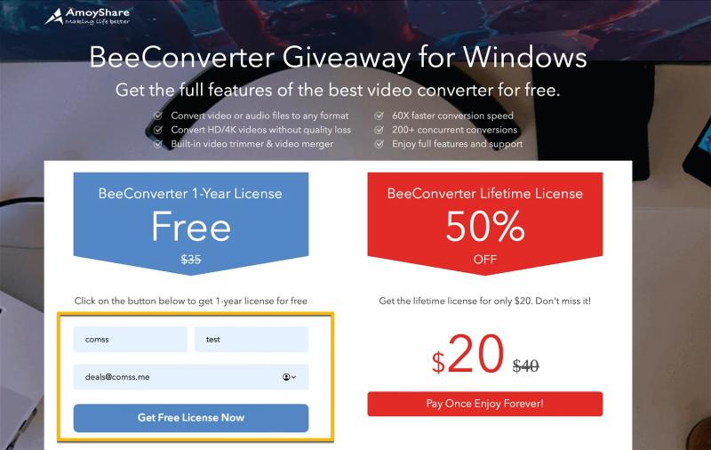 BeeConverter Pro для Windows – бесплатная лицензия на 1 год