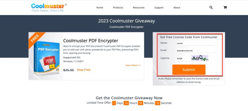 Coolmuster PDF Encrypter – бесплатная лицензия на 1 год