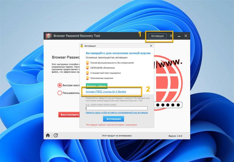 Browser Password Recovery Tool – бесплатная лицензия
