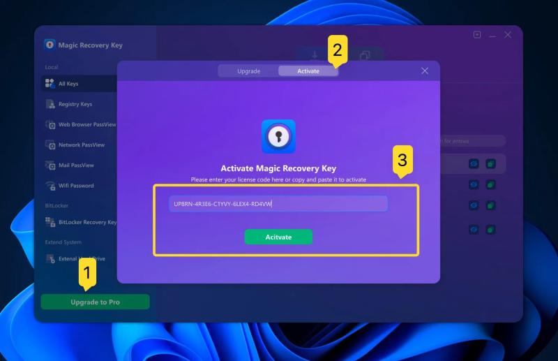 Magic Recovery Key Pro – бесплатная лицензия на 1 год. Программа для восстановления ключей на Windows ПК