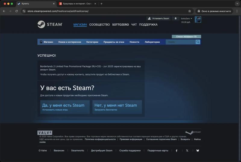 Borderlands 2 раздают бесплатно в Steam до 8 июня. Как забрать в России и СНГ