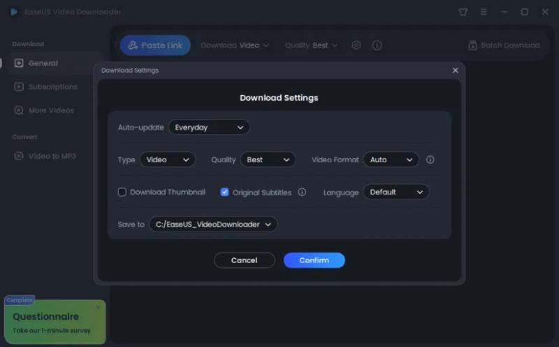 EaseUS Video Downloader для Windows – бесплатная лицензия на 1 год