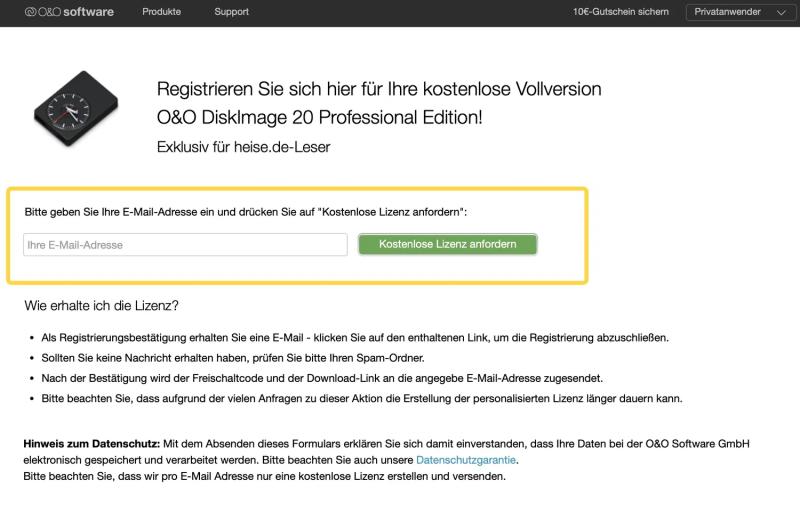 O&O DiskImage 20 Professional для Windows – бесплатная лицензия (пожизненная)