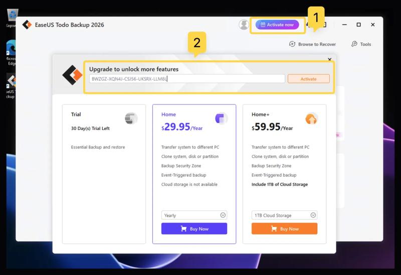EaseUS Todo Backup Home 2026 &ndash; бесплатная лицензия на 1 год