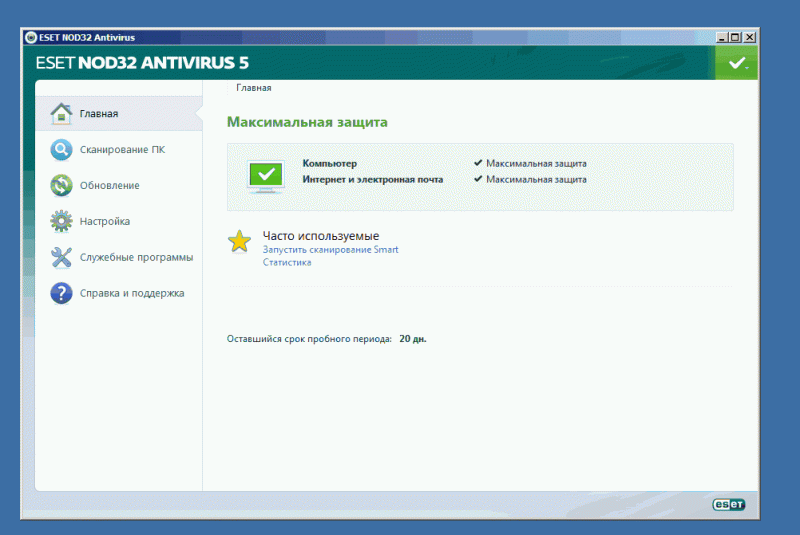 Обзор ESET NOD32 Антивирус 5.0