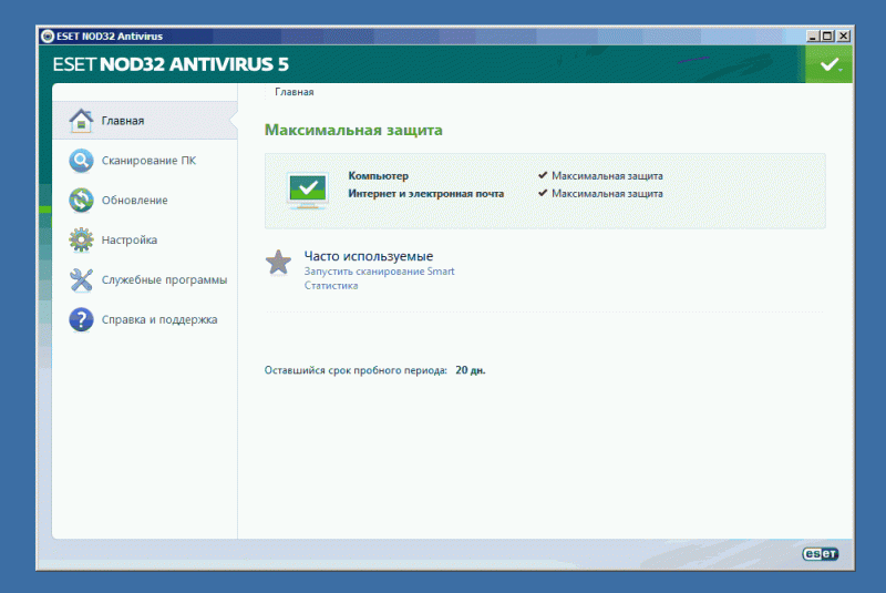 Обзор ESET NOD32 Антивирус 5.0